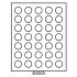 Leuchtturm 321661 Bandeja para monedas 35 divisiones redondas de 31 mm Ø, color humo