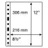 Leuchtturm 321709 hojas de plástico GRANDE, 1 división, transparentes