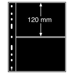 Leuchtturm 322646 hojas de plástico OPTIMA, 2 divisiones, negro Leuchtturm 322646 hojas de plástico OPTIMA, 2 divisiones, negro