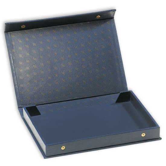 Leuchtturm 323212 Estuche para monedas L para 4 bandejas, azul, vacío