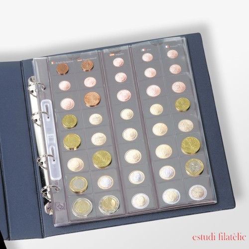 Leuchtturm 323726 Hojas separadoras recambio para álbum de Monedas de Euro OPTIMA