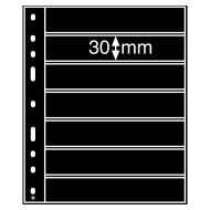Leuchtturm 323995 Hojas de plástico OPTIMA, 7 divisiones, negro