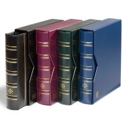 Leuchtturm 324423 Tapa de anillas OPTIMA, diseño classic con cajetín protector, negro