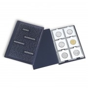 Leuchtturm 325026 Álbum de bolsillo para monedas con 10 hojas, cada una para 6 cartones de monedas, azul