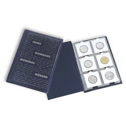 Leuchtturm 325026 Álbum de bolsillo para monedas con 10 hojas, cada una para 6 cartones de monedas, azul Leuchtturm 325026 Álbum de bolsillo para monedas con 10 hojas, cada una para 6 cartones de monedas, azul