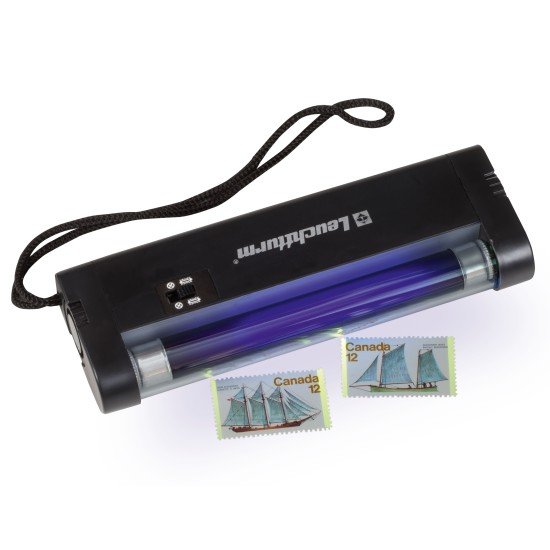 Leuchtturm 325773 Lámpara ultravioleta transportable para detectar la fluorescencia, 4 Watt Leuchtturm 325773 Lámpara ultravioleta transportable para detectar la fluorescencia, 4 Watt