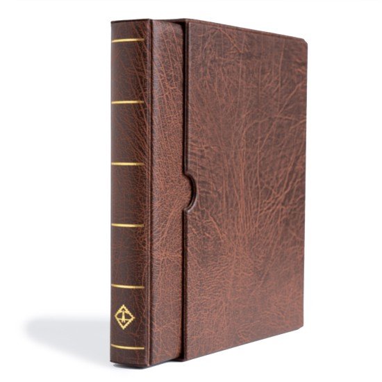 Leuchtturm 325853 tapa de anillas VARIO F, con cajetín projoector, marrón Leuchtturm 325853 tapa de anillas VARIO F, con cajetín projoector, marrón