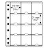 Leuchtturm 326120 Hojas de plástico GRANDE, con12 divisiones para cartones de monedas