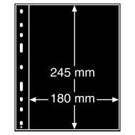 Leuchtturm 326667 Hojas de plástico OPTIMA, 1 división, negro