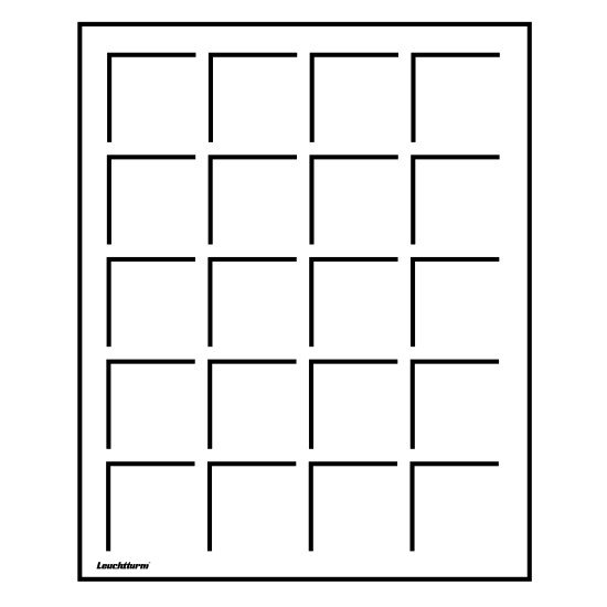 Leuchtturm 327219 Elegante Bandeja para monedas  LIGNUM, 20 divisiones esquinadas de 48 mm Ø