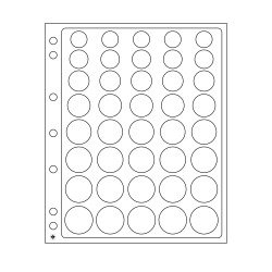 Leuchtturm 327928 hojas ENCAP, transparentes para series de monedas de 5 Euros en cápsulas Leuchtturm 327928 hojas ENCAP, transparentes para series de monedas de 5 Euros en cápsulas