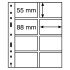 Leuchtturm 328118 Hojas de plástico OPTIMA, 4 divisiones, para tarjetas telefónicas, transparentes