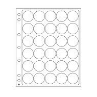 Leuchtturm 329237 hojas p.monedas ENCAP, para 30 cápsulas d. monedas con undiámetro interior de 32 hasta33mm Paq. 2 unid.