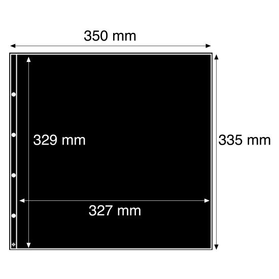 Leuchtturm 329262 Hojas de plástico MAXIMUM, para pliegos, abiertos arriba y en lateral con agujeros, negro Leuchtturm 329262 Hojas de plástico MAXIMUM, para pliegos, abiertos arriba y en lateral con agujeros, negro