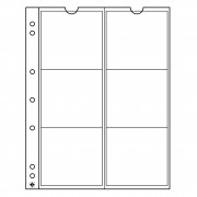 Leuchtturm 330456 Hojas para monedas NUMIS, de 6 divisiones de 55 mm Ø, paquete de 5