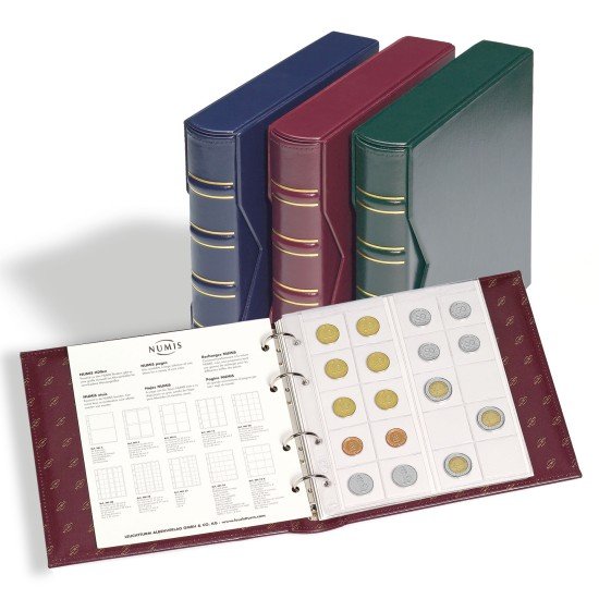 Leuchtturm 330847 Tapa anillas NUMIS, classic diseño con cajetín protector, verde Leuchtturm 330847 Tapa anillas NUMIS, classic diseño con cajetín protector, verde