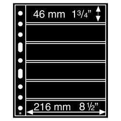 Leuchtturm 331156 Hojas de plástico GRANDE, con 6 bandas horizontales, negras Leuchtturm 331156 Hojas de plástico GRANDE, con 6 bandas horizontales, negras