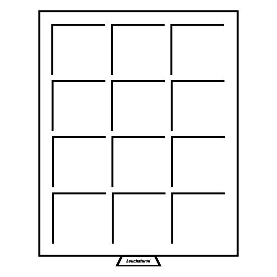 Leuchtturm 331404 Bandeja para monedas 12 divisiones esquinadas hasta 64 mm, color humo Leuchtturm 331404 Bandeja para monedas 12 divisiones esquinadas hasta 64 mm, color humo