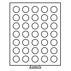 Leuchtturm 331868 Bandeja para monedas 35 divisiones redondas de 32,5 mm Ø, color humo Leuchtturm 331868 Bandeja para monedas 35 divisiones redondas de 32,5 mm Ø, color humo