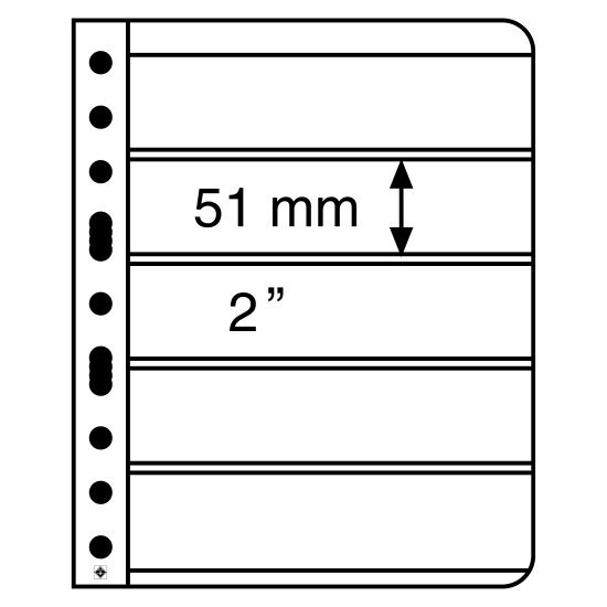 Leuchtturm 332339 hojas de plástico VARIO, 5 divisiones, transparente Leuchtturm 332339 hojas de plástico VARIO, 5 divisiones, transparente