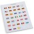 Leuchtturm 333463 Fichas de bandera de cartón, adecuado para Caps 26
