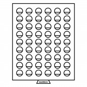 Leuchtturm 335426 Bandeja para monedas 54 divisiones redondas de 26 mm Ø, gris