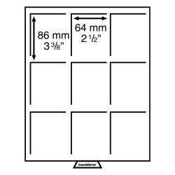 Leuchtturm 335666 Bandeja para monedas 9 divisiones esquinadas para cáps. de monedas americanas, color humo Leuchtturm 335666 Bandeja para monedas 9 divisiones esquinadas para cáps. de monedas americanas, color humo