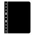 Leuchtturm 336139 Hojas de plástico VARIO, intercaladoras, negro