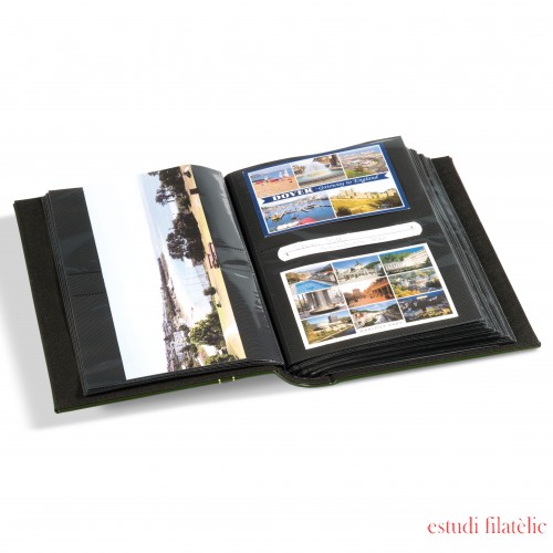 Leuchtturm 336487 Álbum multiusos para 200 tarjetas post., Cartas, fotos estándar o 100 fotos panor., verde