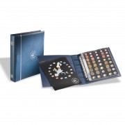 Leuchtturm 336883 Álbum de monedas de euro en formato OPTIMA, azul 