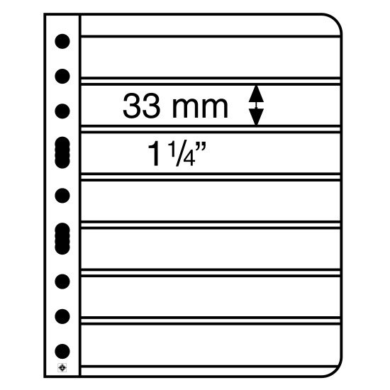 Leuchtturm 337457 hojas de plástico VARIO, 7 divisiones, transparente Leuchtturm 337457 hojas de plástico VARIO, 7 divisiones, transparente