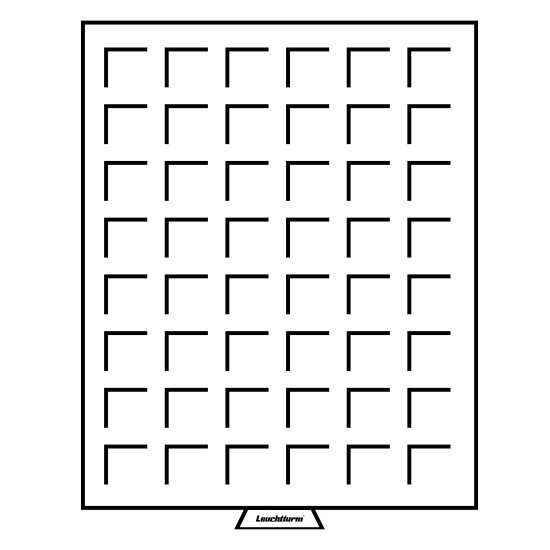Leuchtturm 337801 Bandeja para monedas 48 divisiones esquinadas hasta 28 mm Ø, color humo