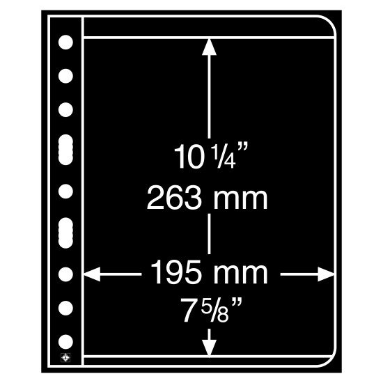 Leuchtturm 337942 Hojas de plástico VARIO, 1 división, negro Leuchtturm 337942 Hojas de plástico VARIO, 1 división, negro