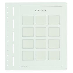 Leuchtturm 338025 hojas de Álbum neutras para sellos personalizados Austria (formato horizontal)