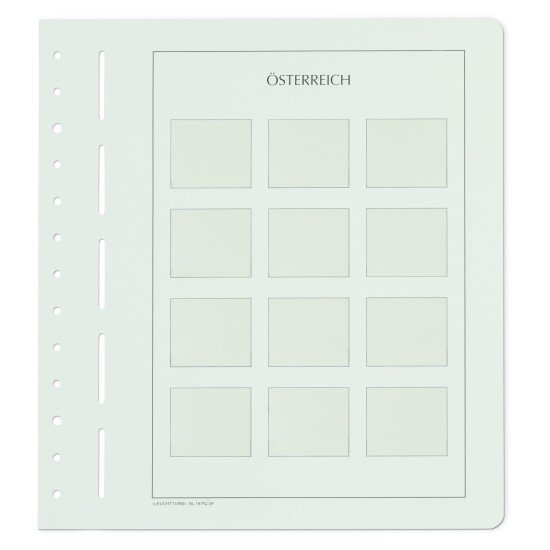 Leuchtturm 338025 hojas de Álbum neutras para sellos personalizados Austria (formato horizontal) Leuchtturm 338025 hojas de Álbum neutras para sellos personalizados Austria (formato horizontal)