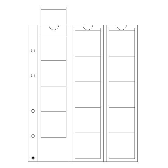 Leuchtturm 338032 hojas OPTIMA, para 15 monedas de hasta 42 mm Ø, transparentes Leuchtturm 338032 hojas OPTIMA, para 15 monedas de hasta 42 mm Ø, transparentes