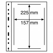 Leuchtturm 338227 Hojas de plástico OPTIMA, 1 división para FDCs, transparentes