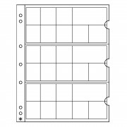 Leuchtturm 338425 Hojas para monedas NUMIS, 3 series completas de monedas deeuro de curso legal