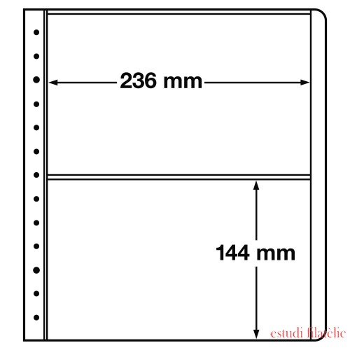 Leuchtturm 340575 hoja en blanco-LB, 2 divisiónes, formato interior: 236 x 144 mm