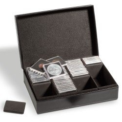 Leuchtturm 340969 Bandeja para 100 cápsulas de monedas QUADRUM, negro Leuchtturm 340969 Bandeja para 100 cápsulas de monedas QUADRUM, negro