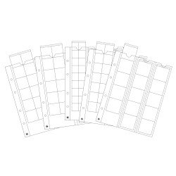 Leuchtturm 340973 OPTIMA Hojas para monedas, surtido. Contenido: 1 x OPTIMA 42, 27, 20 y 2 x OPTIMA 34