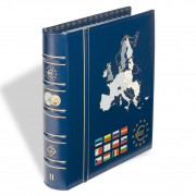 Leuchtturm 341306 VISTA Tapa Euro Classic, grabados en el lomo y en la tapa con cajetín, azul