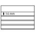 Leuchtturm 341467 Fichas standard PVC 158x113 mm, 4 band.transp.Hoja prot.cartón negro paquete de 100