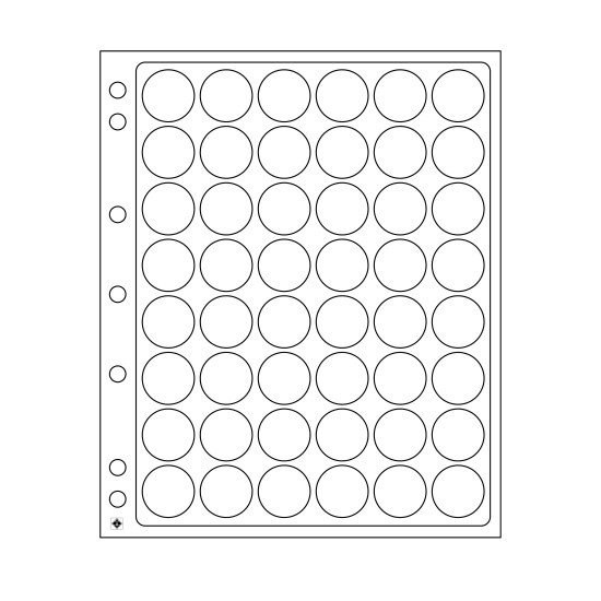 Leuchtturm 343208 Hojas p.monedas ENCAP, para 48 cápsulas d. moned.con un diámetro interior de 22,2 - 23 mm Leuchtturm 343208 Hojas p.monedas ENCAP, para 48 cápsulas d. moned.con un diámetro interior de 22,2 - 23 mm