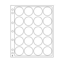 Leuchtturm 343216 Hojas p.monedas ENCAP, para 20 cápsulas d. moned.con un diámetro interior de 39-41mm Leuchtturm 343216 Hojas p.monedas ENCAP, para 20 cápsulas d. moned.con un diámetro interior de 39-41mm
