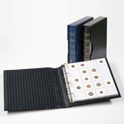 Leuchtturm 343349 Tapa de anillas GRANDE, inkl.10 Hüllen für 200 Münzrähmchen, inkl. Kass., schwarz