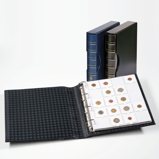 Leuchtturm 343349 Tapa de anillas GRANDE, inkl.10 Hüllen für 200 Münzrähmchen, inkl. Kass., schwarz Leuchtturm 343349 Tapa de anillas GRANDE, inkl.10 Hüllen für 200 Münzrähmchen, inkl. Kass., schwarz