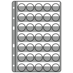 Leuchtturm 344399 Hojas de plástico COMPART para 35 placas de cava/chapas, transparentes, paquete de 5 Leuchtturm 344399 Hojas de plástico COMPART para 35 placas de cava/chapas, transparentes, paquete de 5