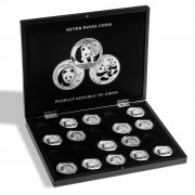 Leuchtturm 344580 Estuche para 20 monedas de plata panda en cápsulas, negro 