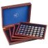 Leuchtturm 347179 Estuche VOLTERRA QUATTRO para 24 series de monedas en euros en cápsulas, acaobado